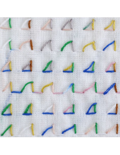 Linha sashiko Daruma Kasuri multicolorida 8 cores 40 m 2