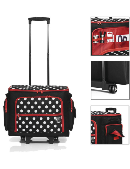Mala trolley para máquina de costura - Polka Dots