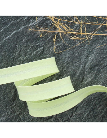 Biais tout textile polycoton - Vert anis