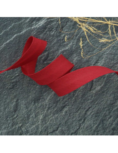Viés todo em tecido de policotton - Vermelho Garance