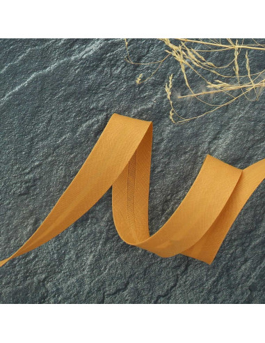 Biais tout textile polycoton - Ocre