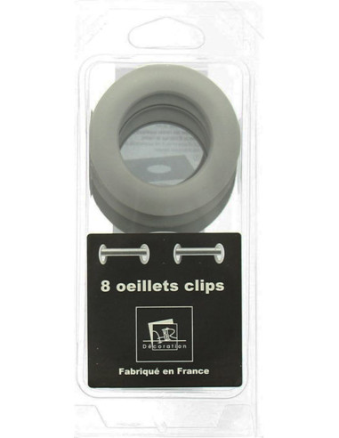 Conjunto de 8 ilhós para cortinas Ø44 mm - Fosco - Linho
