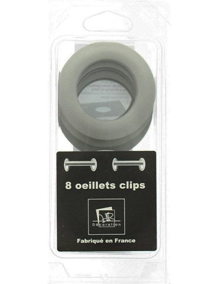 Conjunto de 8 ilhós para cortinas Ø44 mm - Fosco - Linho