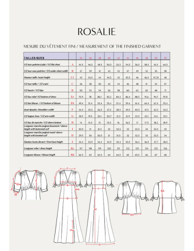 Molde de vestido Rosalie - Maison Fauve