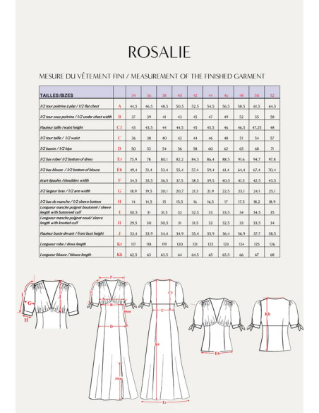 Molde de vestido Rosalie - Maison Fauve