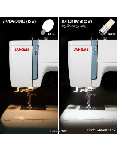 Lâmpada LED de baioneta para máquina de costura