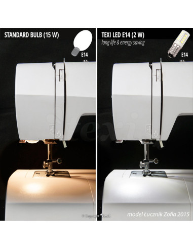 Lâmpada de rosca LED para máquina de costura