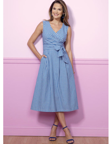 Molde de vestido e cinto - Butterick 6446