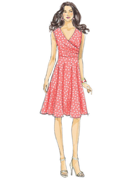 Molde de vestido e cinto - Butterick 6446