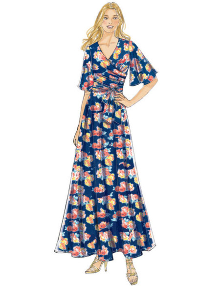 Molde de vestido e cinto - Butterick 6446