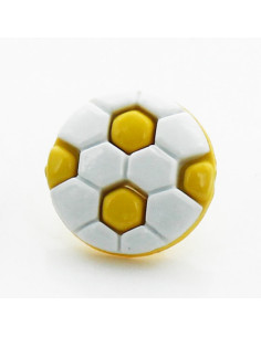 Botão de poliéster para futebol - Amarelo