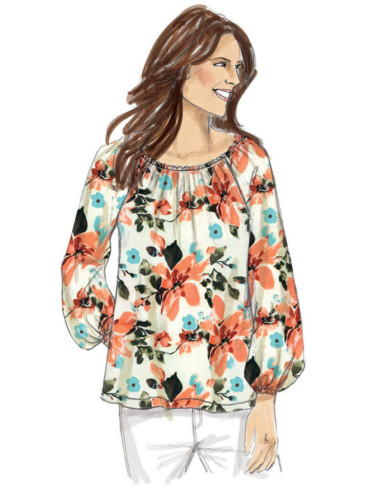 Molde de blusa - Butterick 6455