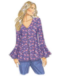 Molde de blusa - Butterick 6456 2