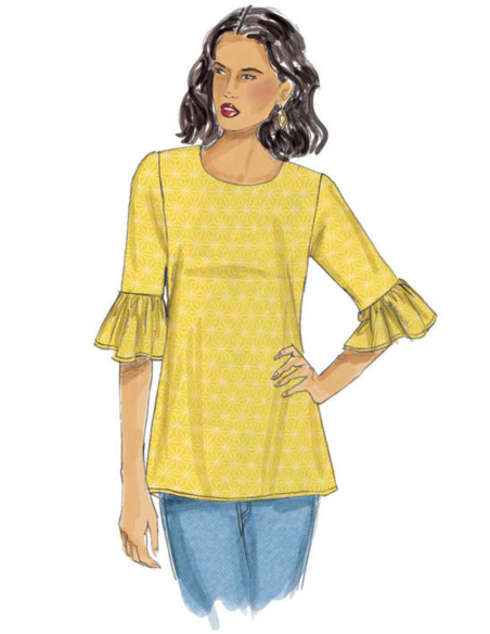 Molde de blusa - Butterick 6456