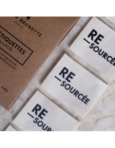 Conjunto de 5 etiquetas tecidas para costurar - Re-sourcée