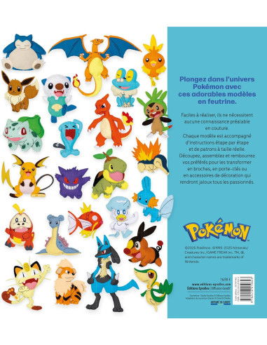 Livro Pokémon em feltro