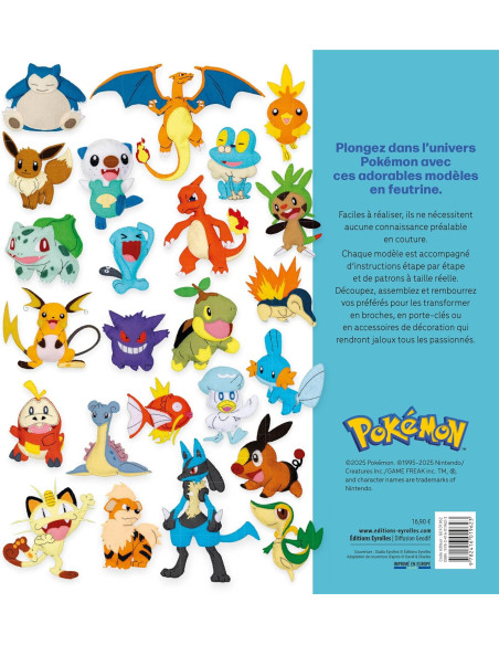 Livro Pokémon em feltro