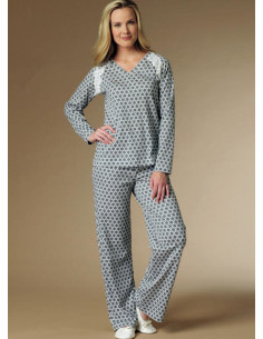 Padrão de robe, blusa, camisa de dormir e calças - Butterick 6428