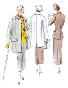 Padrão de alfaiate e casaco - Vogue 1932
