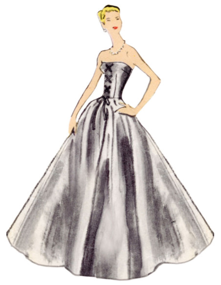Molde de vestido e corpete - Vogue 1931