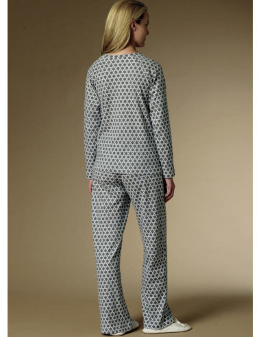 Padrão de robe, blusa, camisa de dormir e calças - Butterick 6428