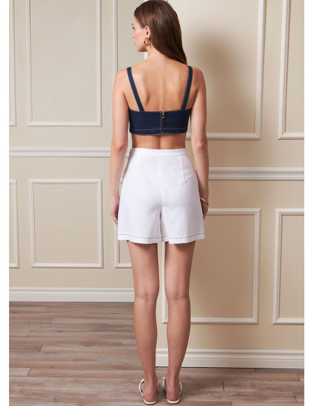 Padrão de blusa, short e saia - Vogue 1893