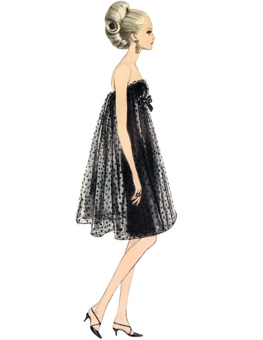 Molde de vestido - Vogue 1885