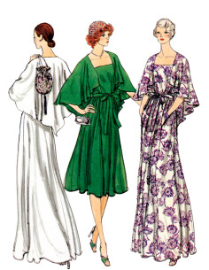 Molde de vestido de noite - Vogue 1947