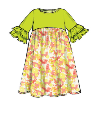Molde de vestidos para crianças - McCall's 7558