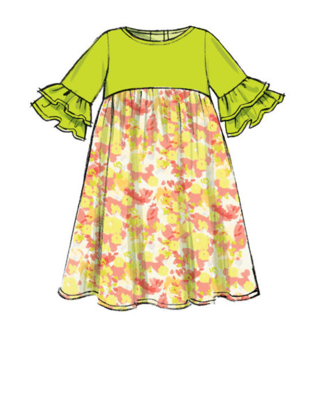 Molde de vestidos para crianças - McCall's 7558