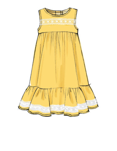 Molde de vestidos para crianças - McCall's 7558