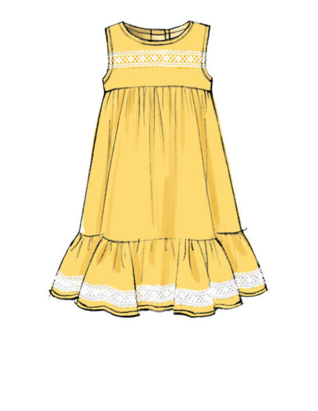 Molde de vestidos para crianças - McCall's 7558