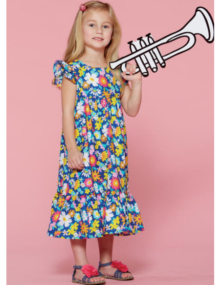 Molde de vestidos para crianças - McCall's 7558