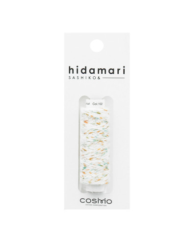 Fil sashiko moucheté hidamari Lecien Cosmo 30 m