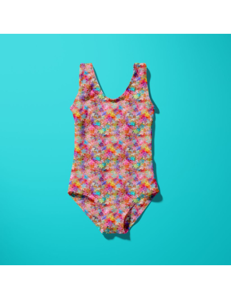 Tecido lycra para maiô - Gummystar rosa e roxo
