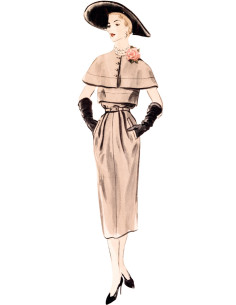Molde de vestido vintage - Vogue 1964