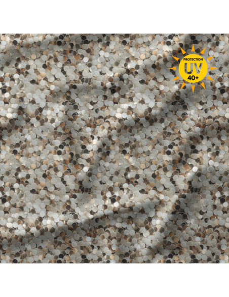 Tecido lycra fato de banho - Sissi cinza e dourado