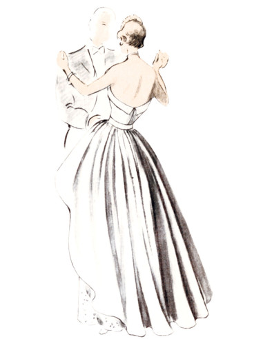 Molde de vestido vintage - Vogue 1963