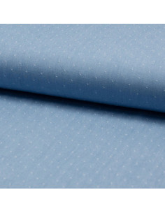 Tecido viscose chambray plumetis - Azul céu