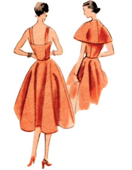 Molde de vestido - Vogue 2002