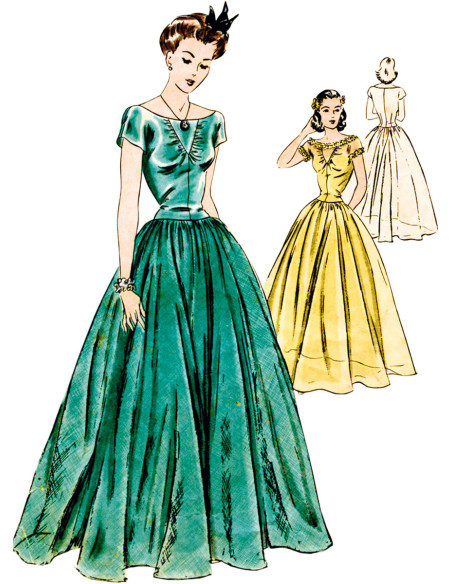 Molde de vestido - Vogue 2001