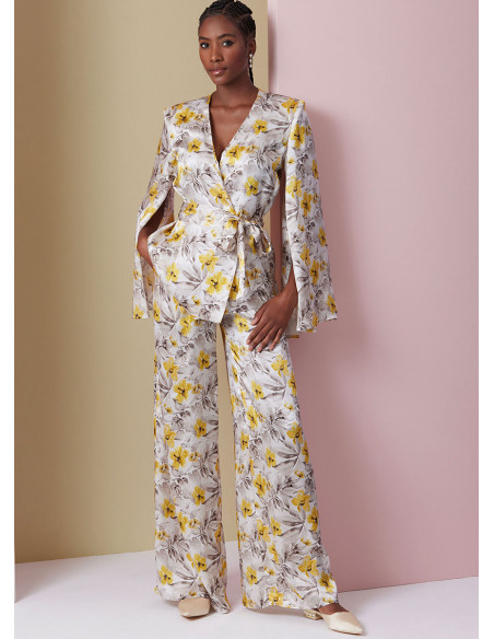 Padrão de blusa, robe e calças - Vogue 2020