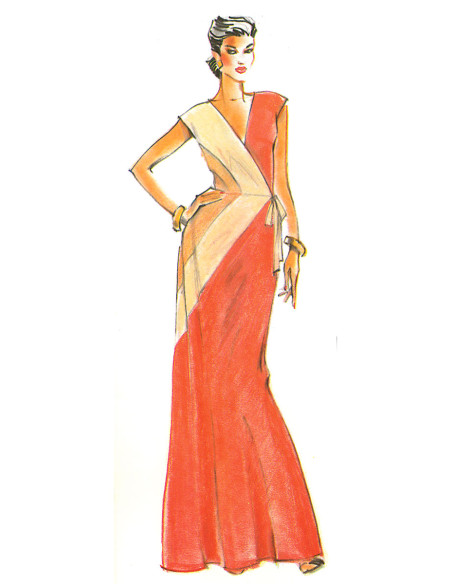 Molde de vestido vintage - Vogue 2100