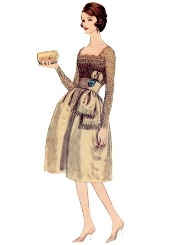 Molde de vestido vintage - Vogue 2101