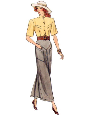 Padrão de saias vintage - Vogue 2102