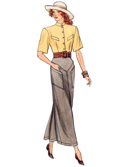 Padrão de saias vintage - Vogue 2102