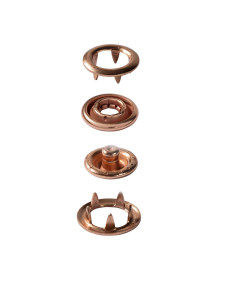 Caixa de 10 botões de pressão jersey Cobre com ferramenta 10 mm 2