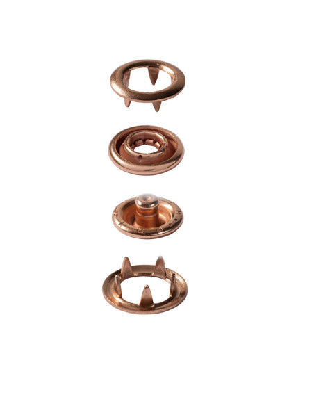 Caixa de 10 botões de pressão jersey Cobre com ferramenta 10 mm
