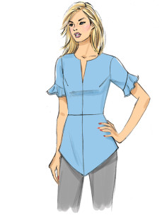 Molde de blusa - Butterick 6663 2