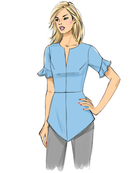 Molde de blusa - Butterick 6663
